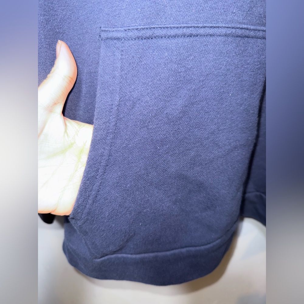 Topgolf Navy Blue Unisex Logo peace sign Hoodie Sweatshirt Size Large GUC - Picture 3 of 8